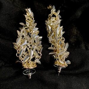 Shiny Silver Waterfall Earrings